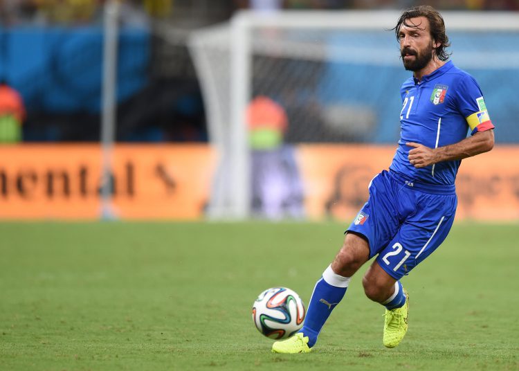 foto Fabio Ferrari - LaPresse
14 06 2014 Manaus (Brasile)
sport
Mondiali 2014 - Inghilterra vs Italia - Fase a Gironi - Gruppo D - Arena Amazonia in Manaus.
nella foto: Andrea Pirlo (Italy)  photo Fabio Ferrari - LaPresse
14 06 2014 Manaus (Brasile)
sport
World Cup 2014. England vs Italy - Group stage - Group D - Arena Amazonia in Manaus.
in the picture:  Andrea Pirlo (Italy)