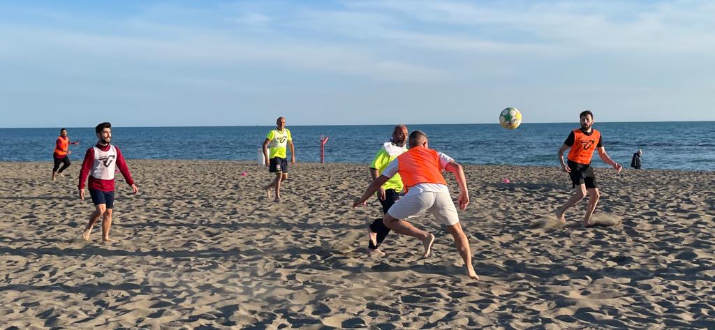beach soccer esercitazione in campo